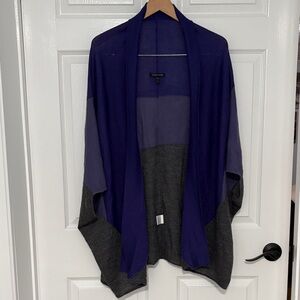 Eileen Fisher Purple and Gray Cardigan Sweater